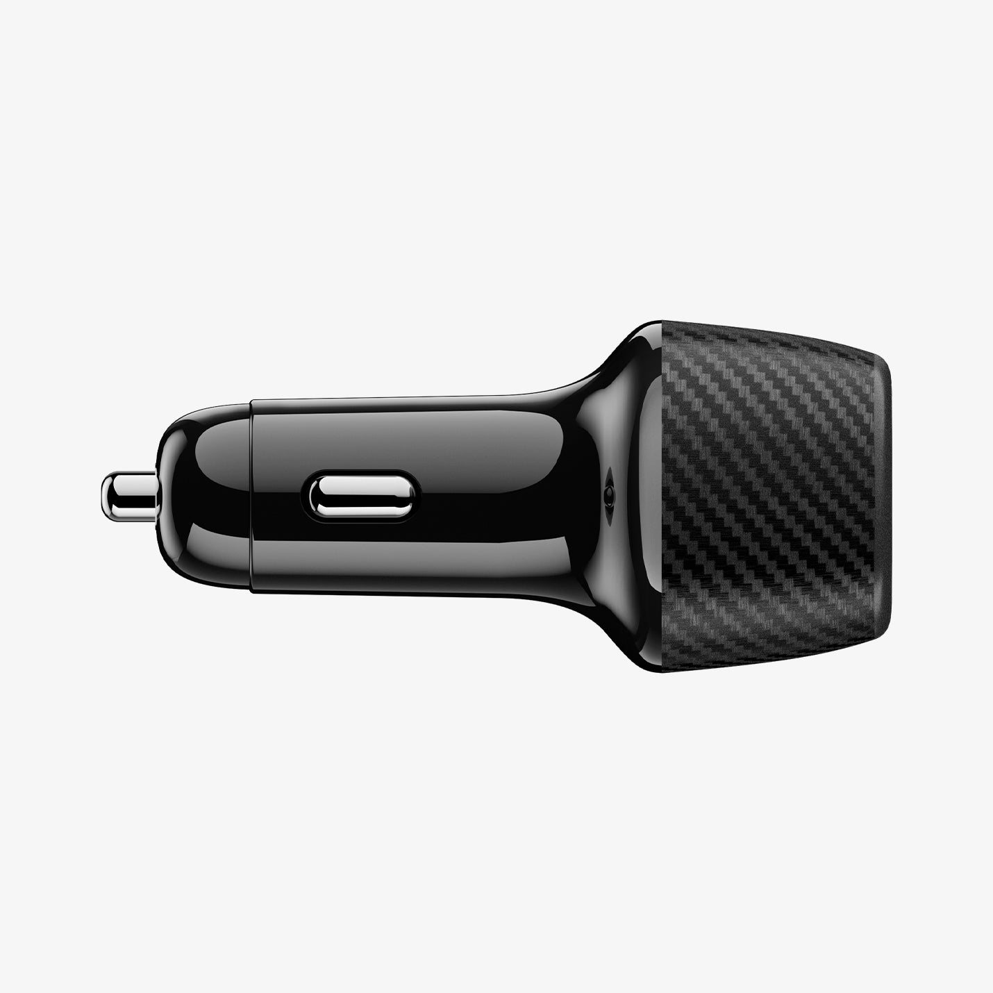 ACP09543 - ArcStation™ Essential 113W USB C Fast Car Charger | EV1133 showing a side profile of the charger's plug and carbon-fiber body