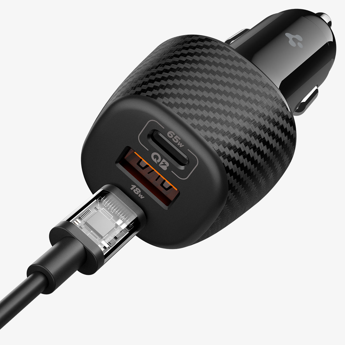 ACP09543 - ArcStation™ Essential 113W USB C Fast Car Charger | EV1133 showing a cutaway view of the USB-C cable's internal wiring and connector