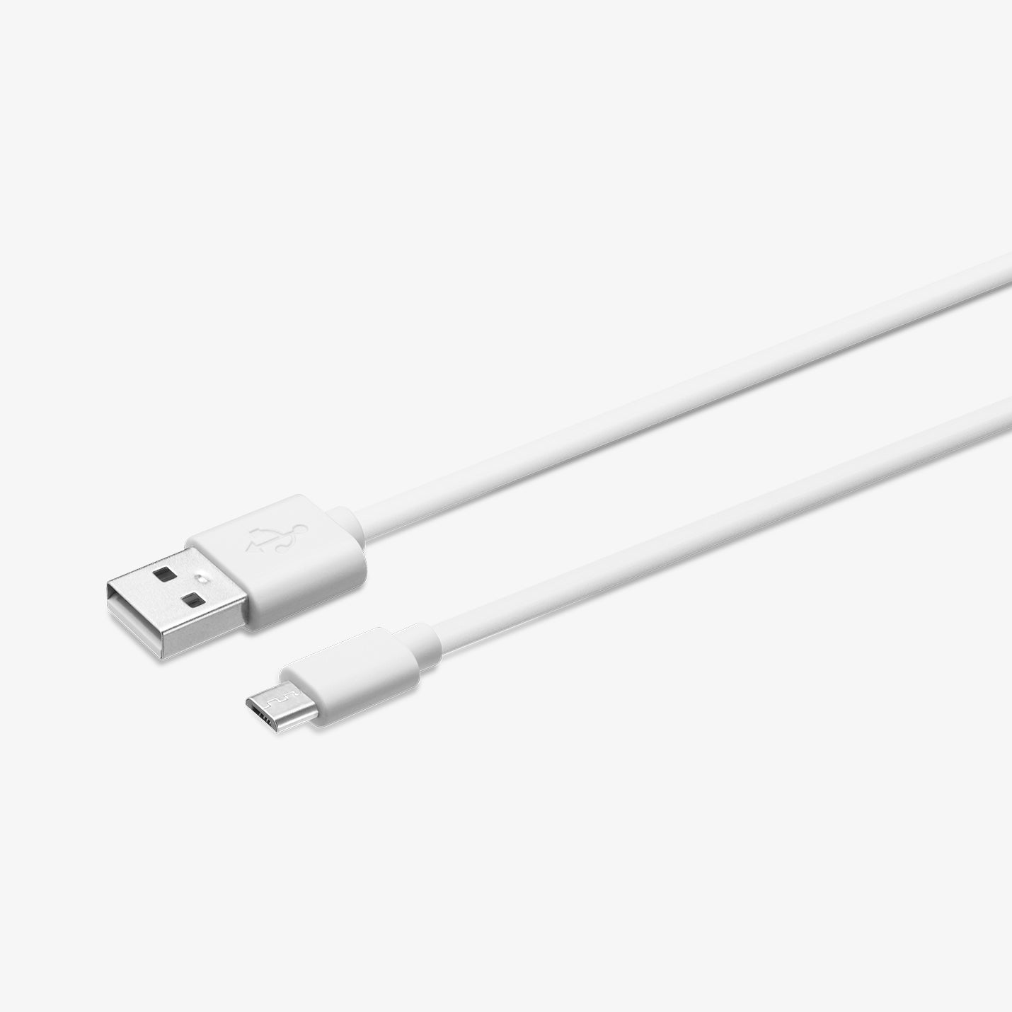 000CH22588 - Essential® 10W Wireless Charger F301W in White showing the 2 cable wires a usb type and a usb-c type