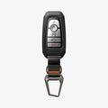 ACS09430 - Ford Key Fob Cover | FK100 in Matte Black showing the front, carabiner closed