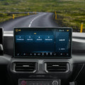 AGL07592 - Ford Mustang 13.2-inch Screen Protector GLAS.tR SLIM in Clear showing the inside of a car facing front with screen protector installed