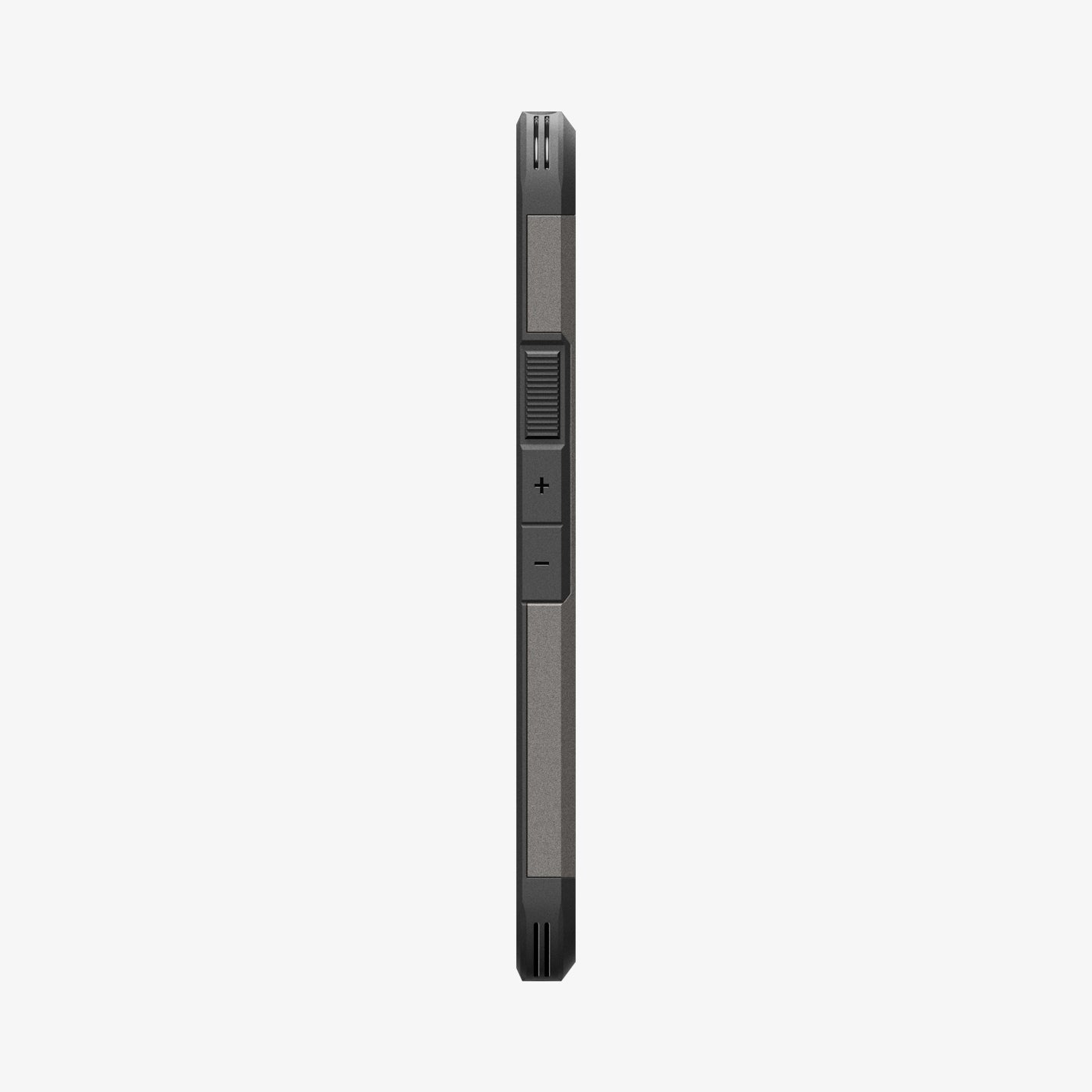 ACS11855 - Pixel 11 Tough Armor (Mag Fit) Gunmetal side profile showing textured side grips, responsive button covers, and the built in kickstand.