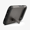 ACS11860 - Pixel 11 Pro  Tough Armor (Mag Fit) Gunmetal case displayed with the built in kickstand extended for hands free viewing.