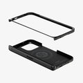 ACS11458 - Pixel 11 Pro Fold Slim Armor Pro (Mag Fit) Black exploded view of the two-piece Slim Armor Pro MagFit case with hinge cover components.