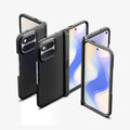ACS11458 - Pixel 11 Pro Fold Slim Armor Pro (Mag Fit) Black multiple views of the Slim Armor Pro MagFit case showing the hinge cover in open and closed positions.