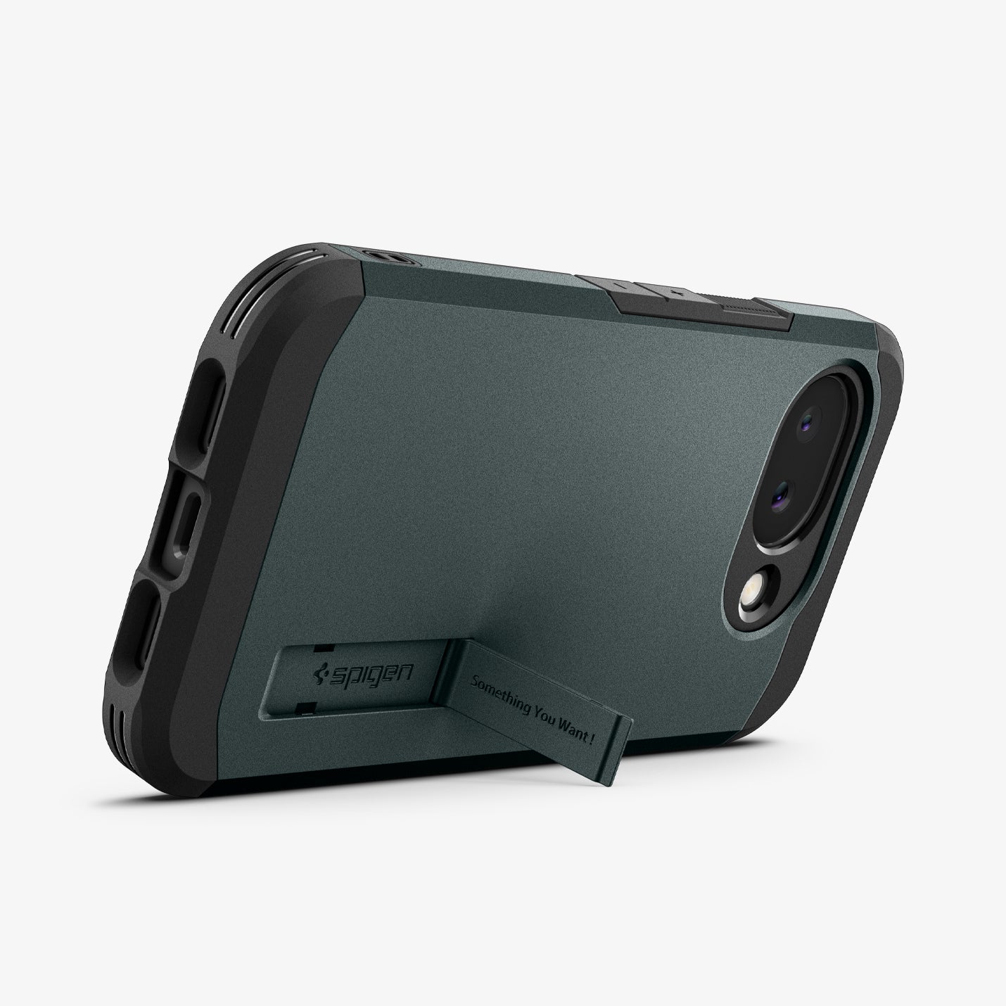 ACS11282 - Pixel 10a Tough Armor (Mag Fit) in Abyss Green showing the back stand