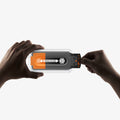 AGL09665 - Pixel 10 Pro Fold Screen Protector EZ Fit Pro GLAS.tR showing a hand pulling the peel strip of ez fit tray