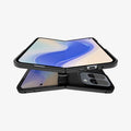 ACS09741 - Pixel 10 Pro Fold Case Slim Armor Pro (MagFit) in black showing the front and top of two devices
