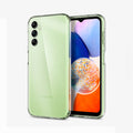 ACS05846 - Galaxy A14 5G (NA) Case Ultra Hybrid in Crystal Clear showing the back, next to it is another device showing front