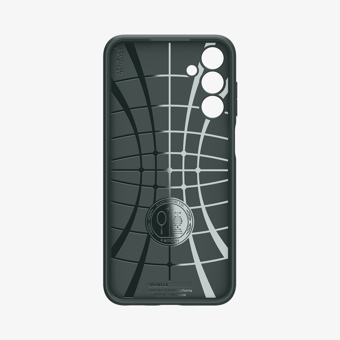 ACS07247 - Galaxy A15 5G Case Liquid Air in Abyss Green showing the inner case with spider web pattern