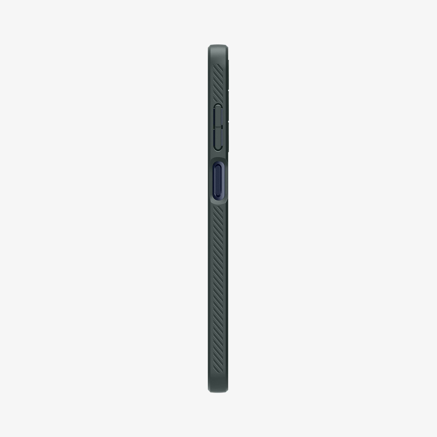 ACS07247 - Galaxy A15 5G Case Liquid Air in Abyss Green showing the side with side buttons