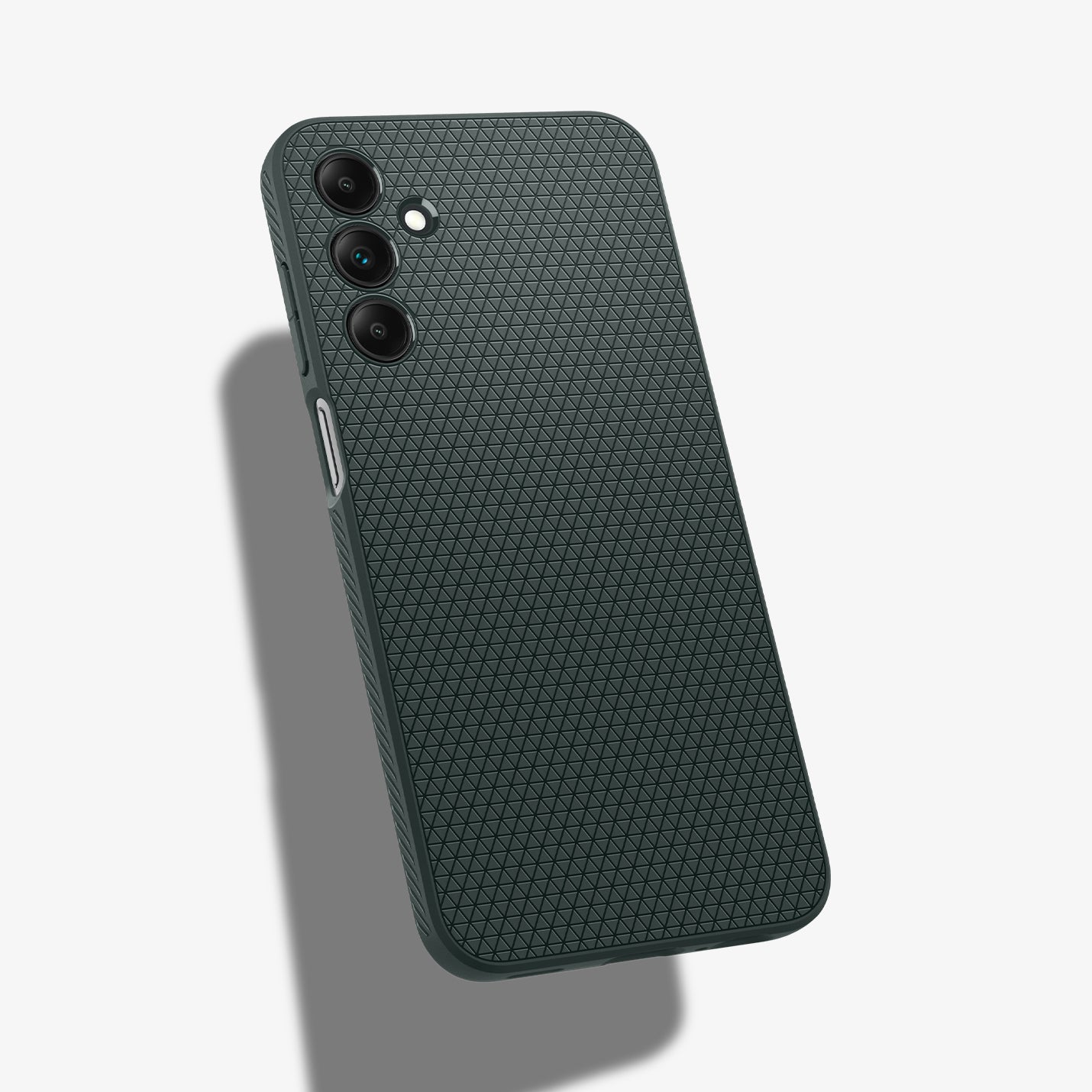 ACS07247 - Galaxy A15 5G Case Liquid Air in Abyss Green showing the back, partial side with buttons slightly tilting