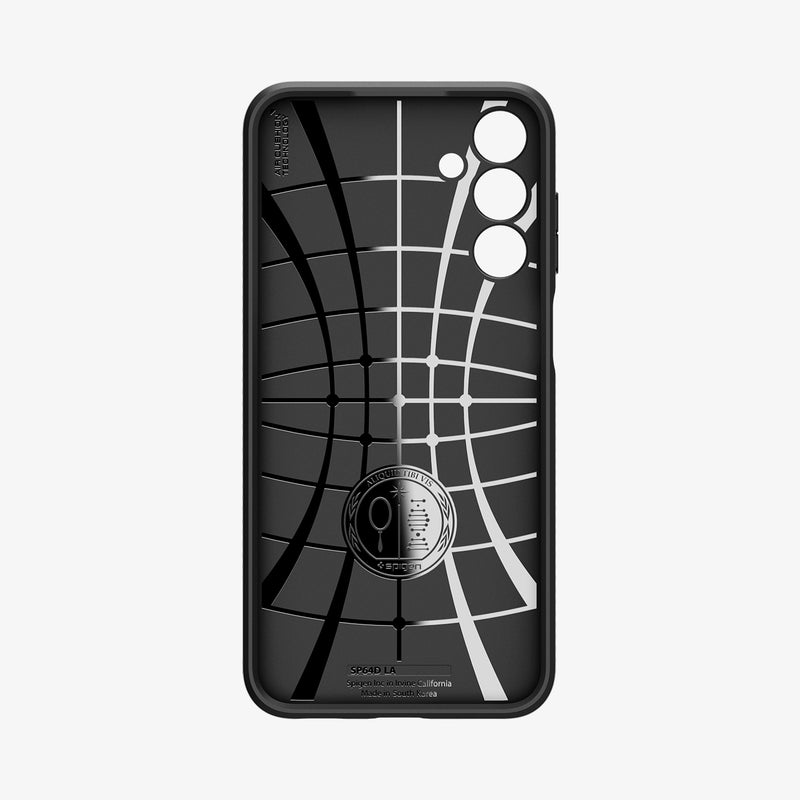 ACS07246 - Galaxy A15 5G Case Liquid Air in Matte Black showing the inner case with spider web pattern