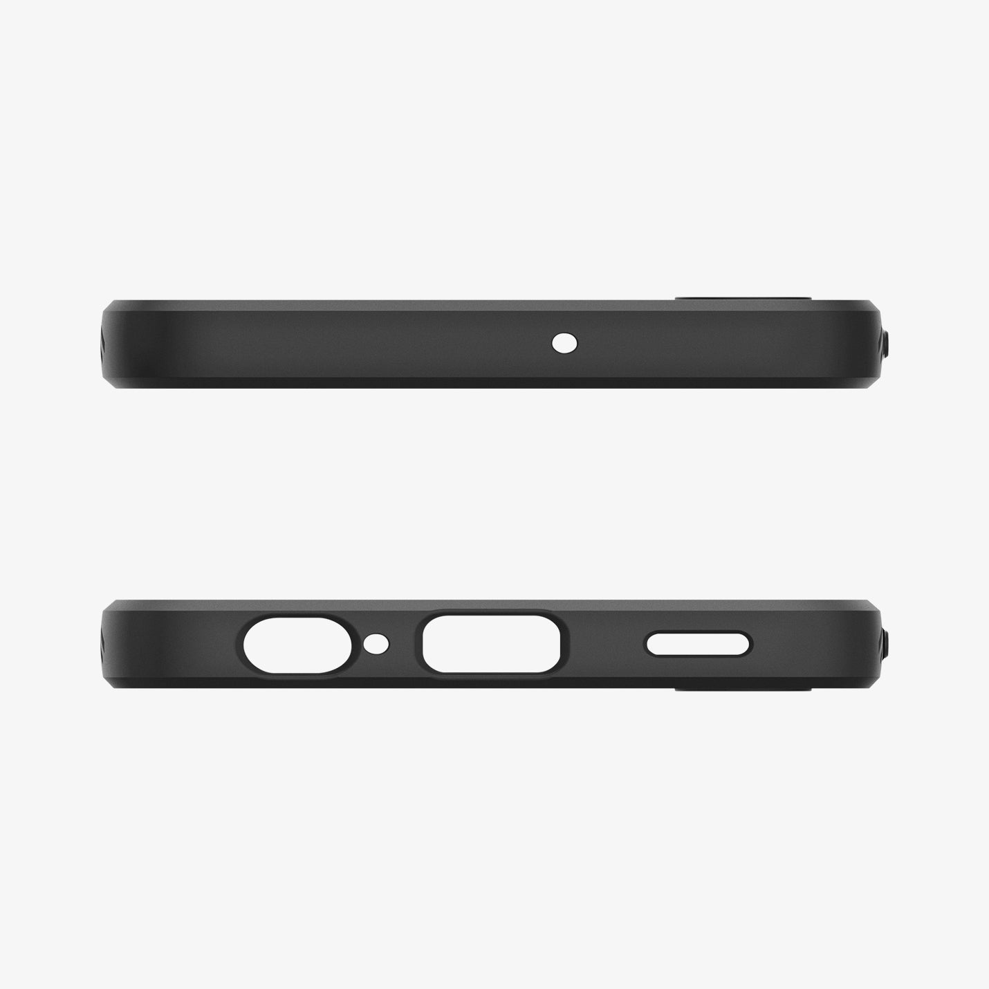 ACS07246 - Galaxy A15 5G Case Liquid Air in Matte Black showing the top and buttom