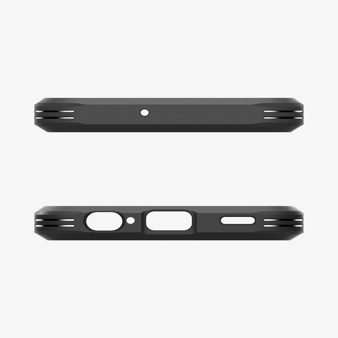 ACS07242 - Galaxy A15 5G Case Tough Armor in Black showing the top and bottom