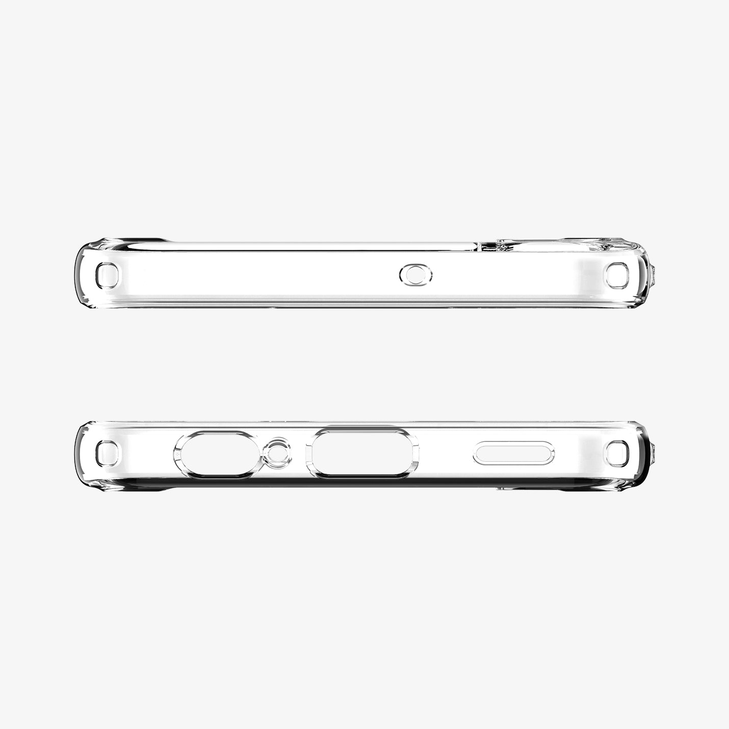 ACS07241 - Galaxy A15 5G Case Ultra Hybrid in Crystal Clear showing the top and bottom