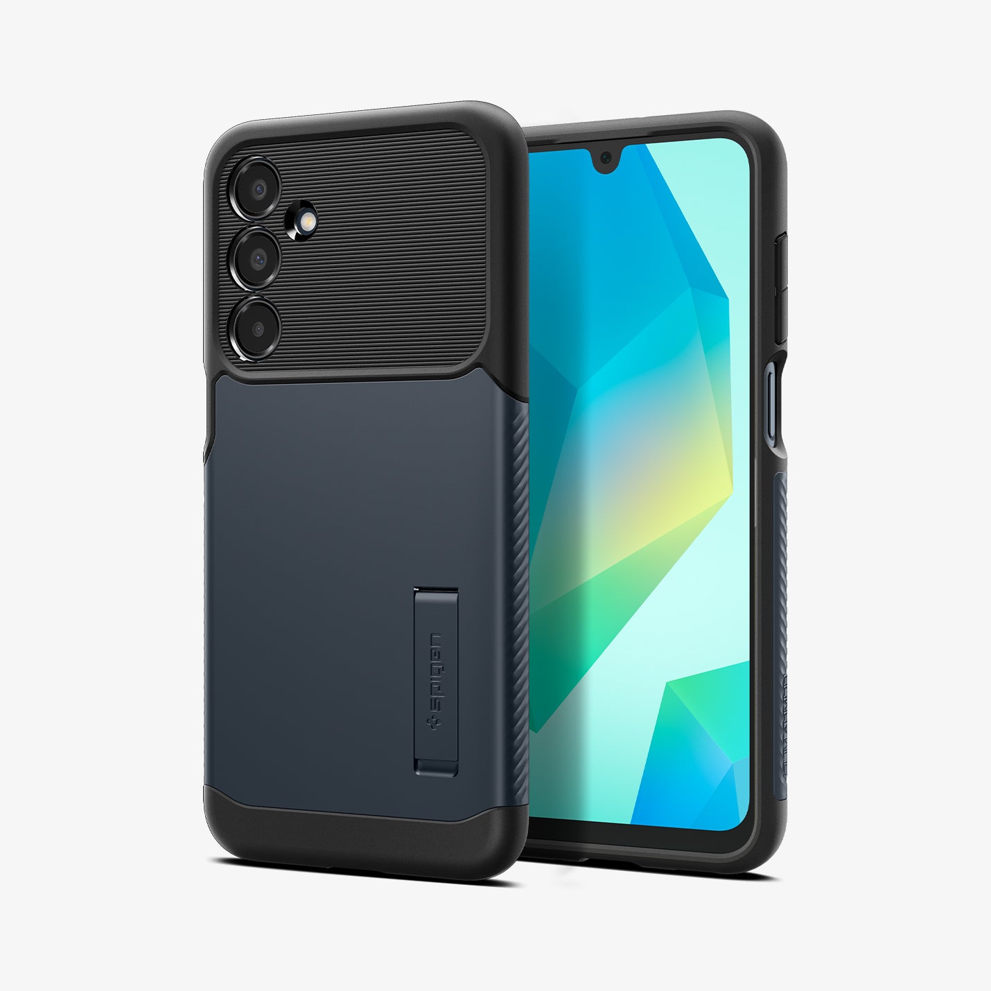 ACS09014 - Galaxy A16 Case Slim Armor in Metal Slate showing the back, partial front and sides