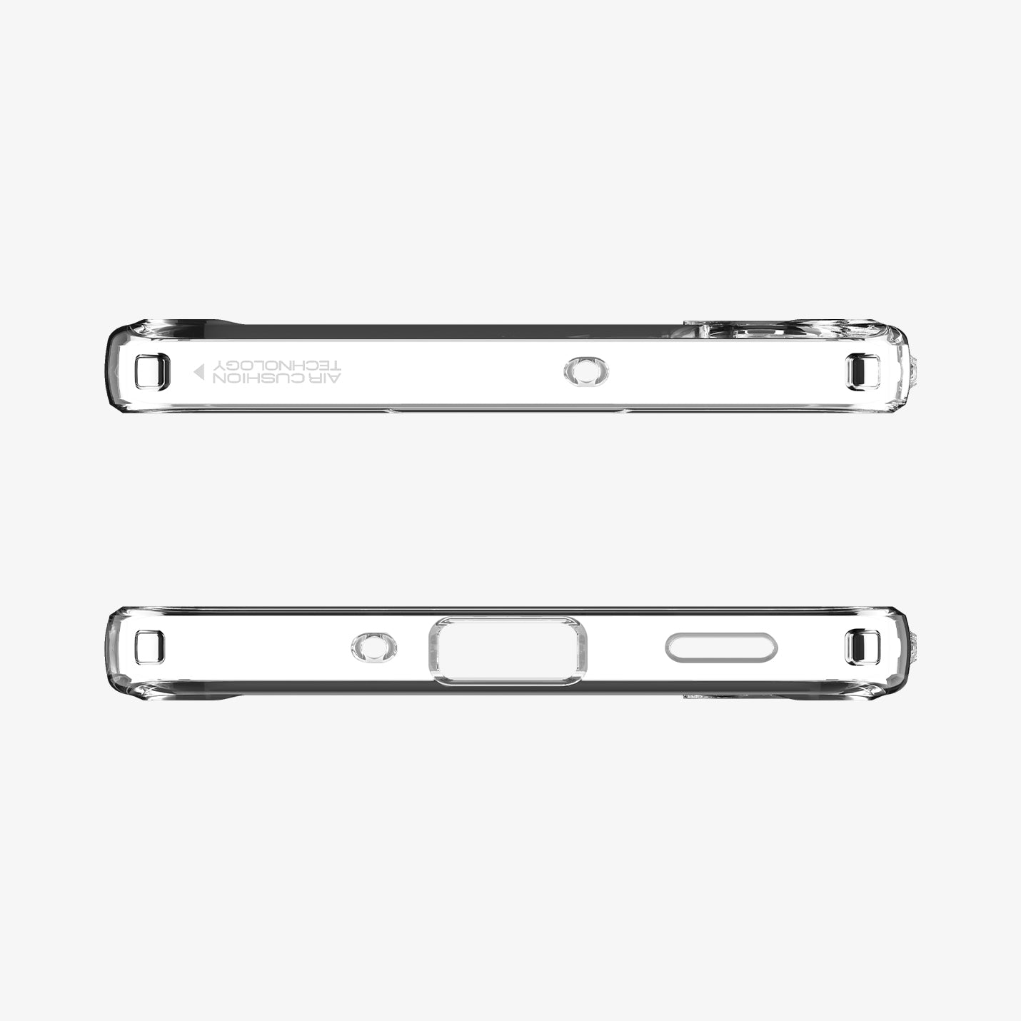 ACS08890 - Galaxy A16 5G Case Ultra Hybrid in Crystal Clear showing the top and bottom