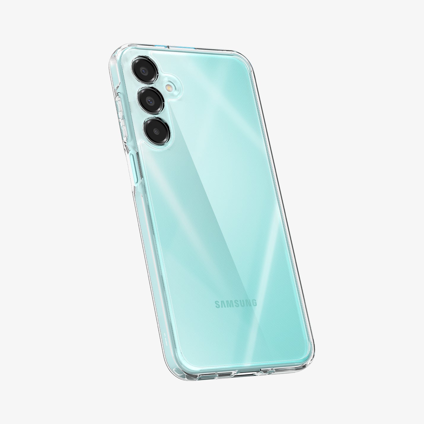 ACS08890 - Galaxy A16 5G Case Ultra Hybrid in Crystal Clear showing the back and partial side slightly titled