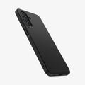 ACS09290 - Galaxy A26 5G Case Liquid Air in Matte Black showing the back, partial sides with side buttons and partial bottom