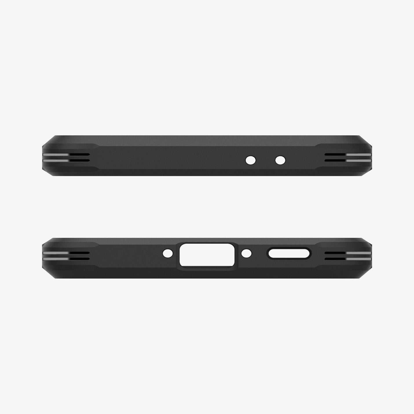 ACS09166 - Galaxy A36 5G Case Tough Armor in Black showing the top and bottom