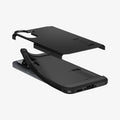 ACS09166 - Galaxy A36 5G Case Tough Armor in Black showing the back layer, hovering above the tpu, partially lifted from the device