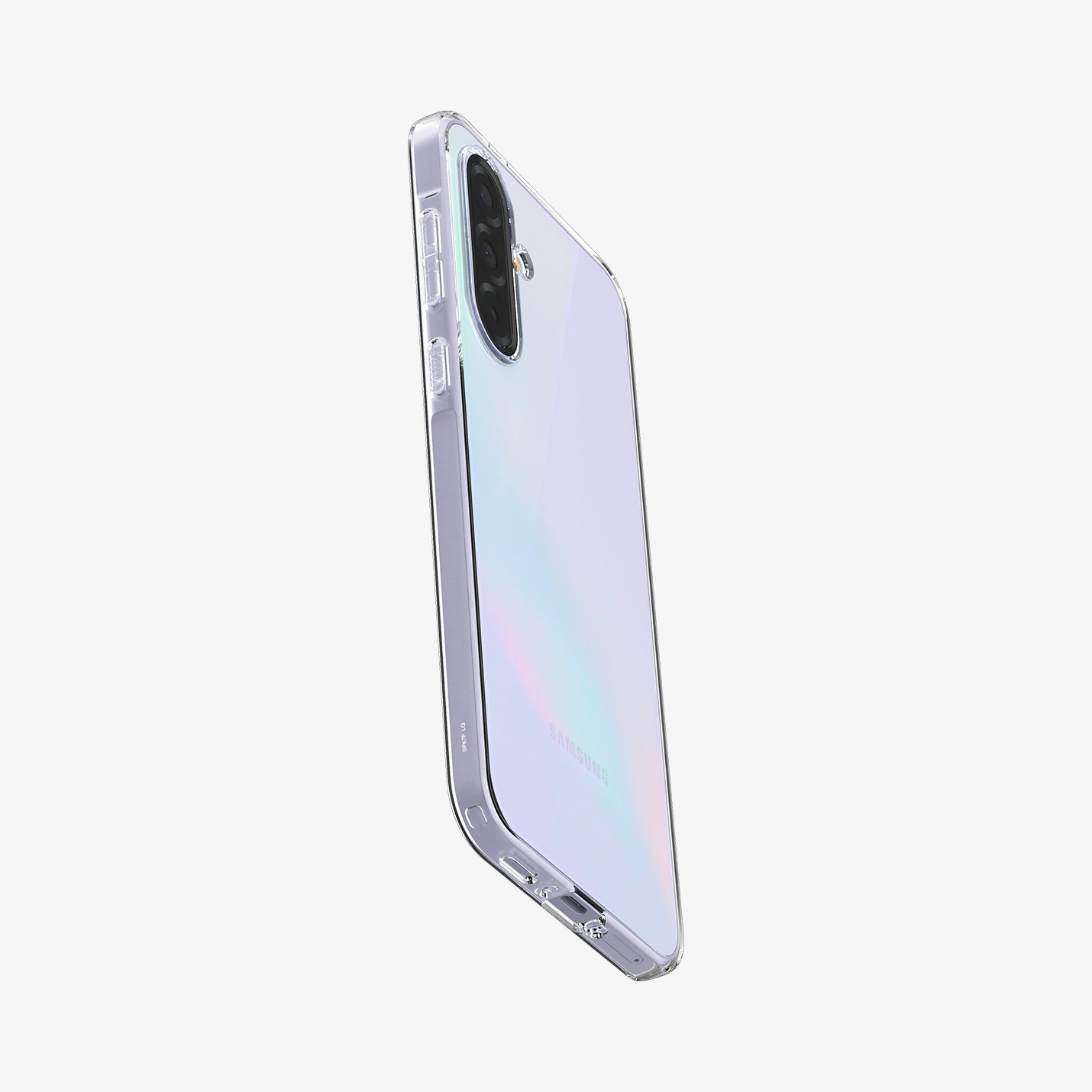 ACS09167 - Galaxy A36 5G Case Liquid Crystal in Crystal Clear showing the partial back, partial side and bottom