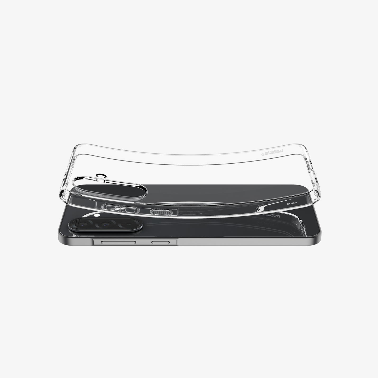 ACS09167 - Galaxy A36 5G Case Liquid Crystal in Crystal Clear showing the back, partial side  hovering above the case