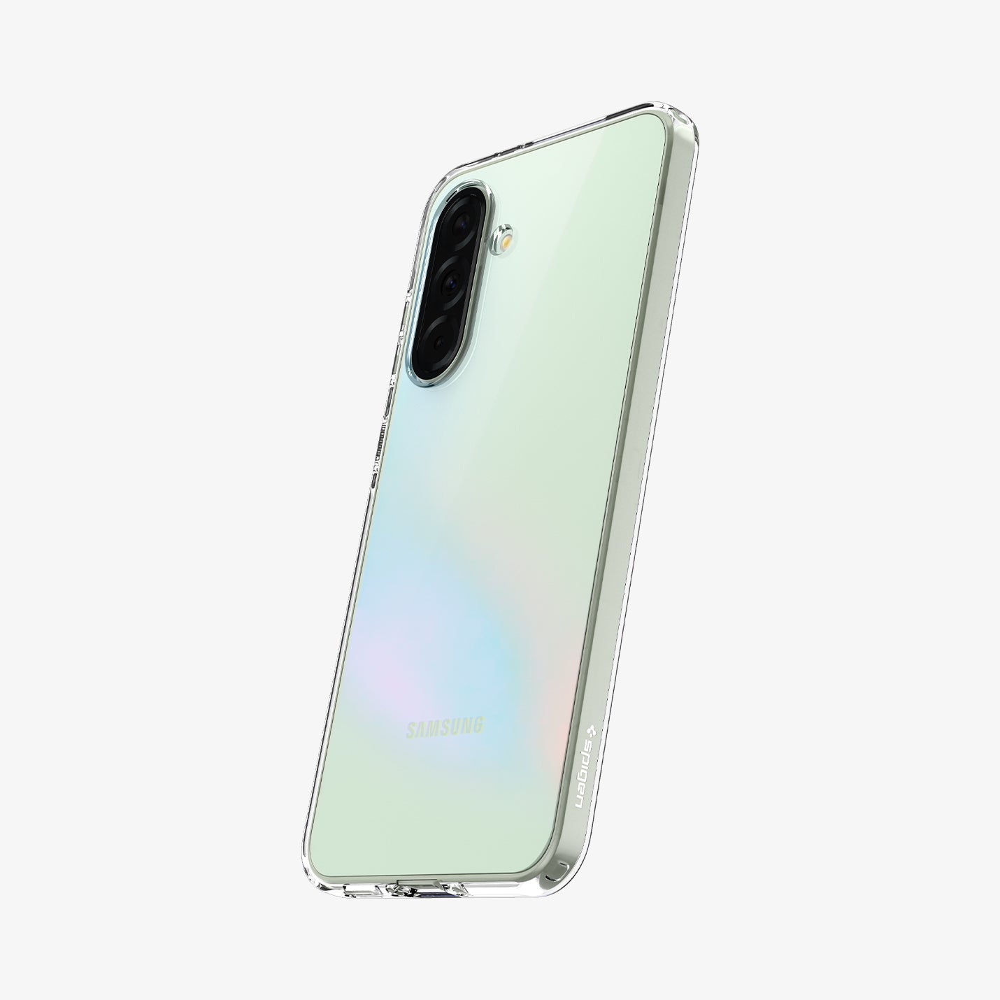ACS09167 - Galaxy A36 5G Case Liquid Crystal in Crystal Clear showing the back, partial side and bottom