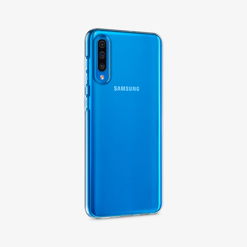 611CS26200 - Galaxy A50 Case Liquid Crystal in Crystal Clear showing the back and partial side