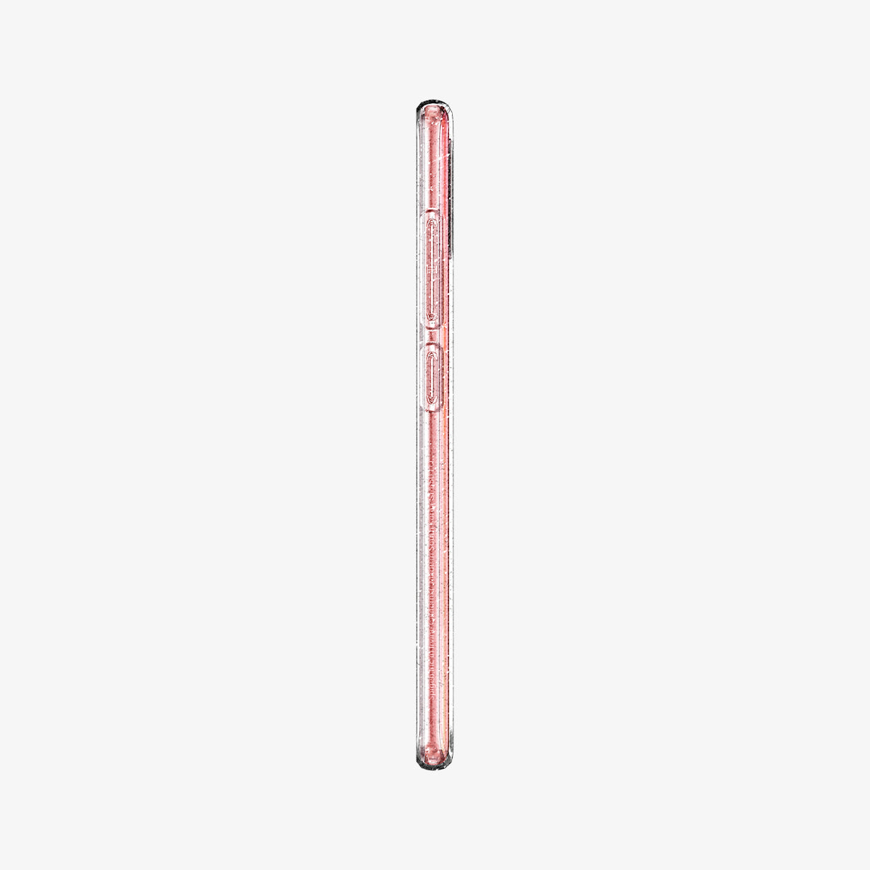 ACS00932 - Galaxy A51 Case Liquid Crystal Glitter in Crystal Quartz showing the side with side buttons