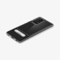 ACS02523 - Galaxy A52 Case Slim Armor in Crystal Clear showing the back, partial side and bottom on a flat surface