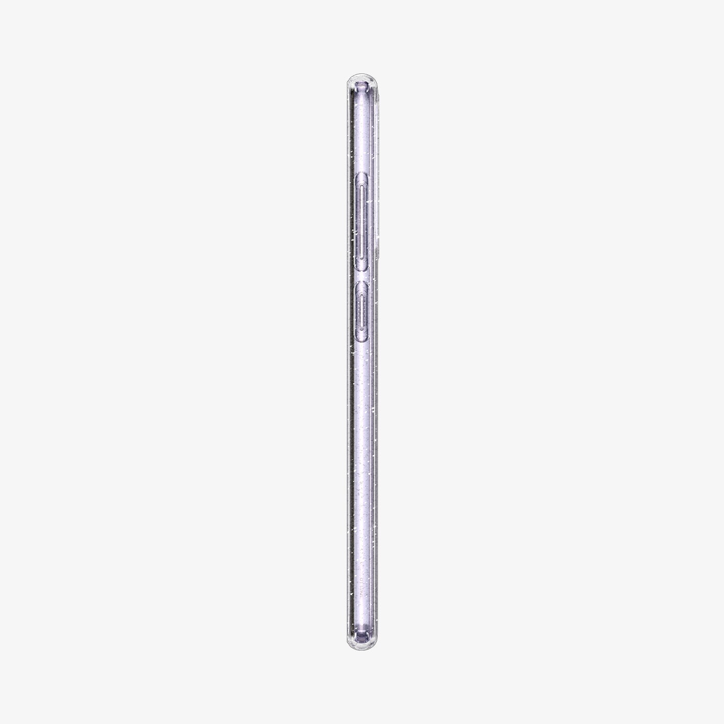 ACS02317 - Galaxy A52 Case Liquid Crystal Glitter in Crystal Quartz showing the side with side buttons