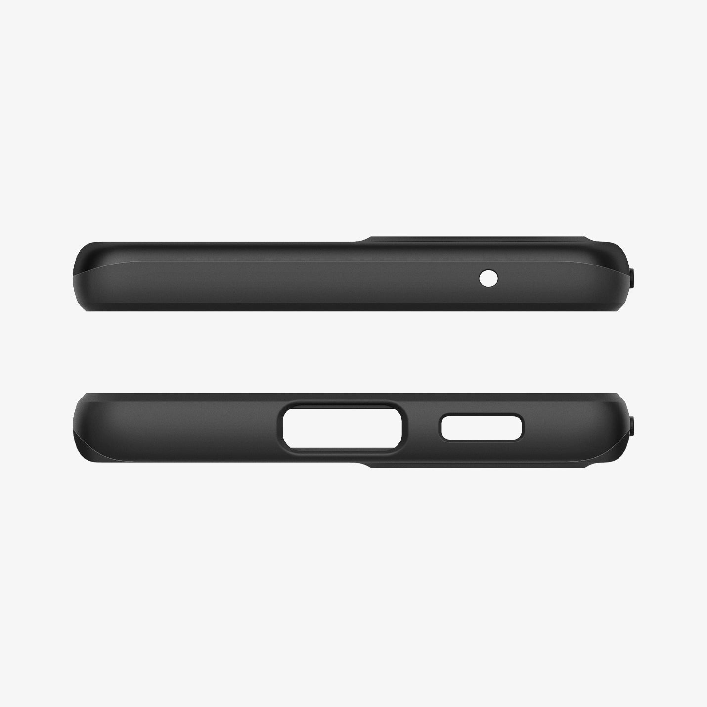 ACS04257 - Galaxy A53 5G Case Thin Fit in Black showing the top and bottom