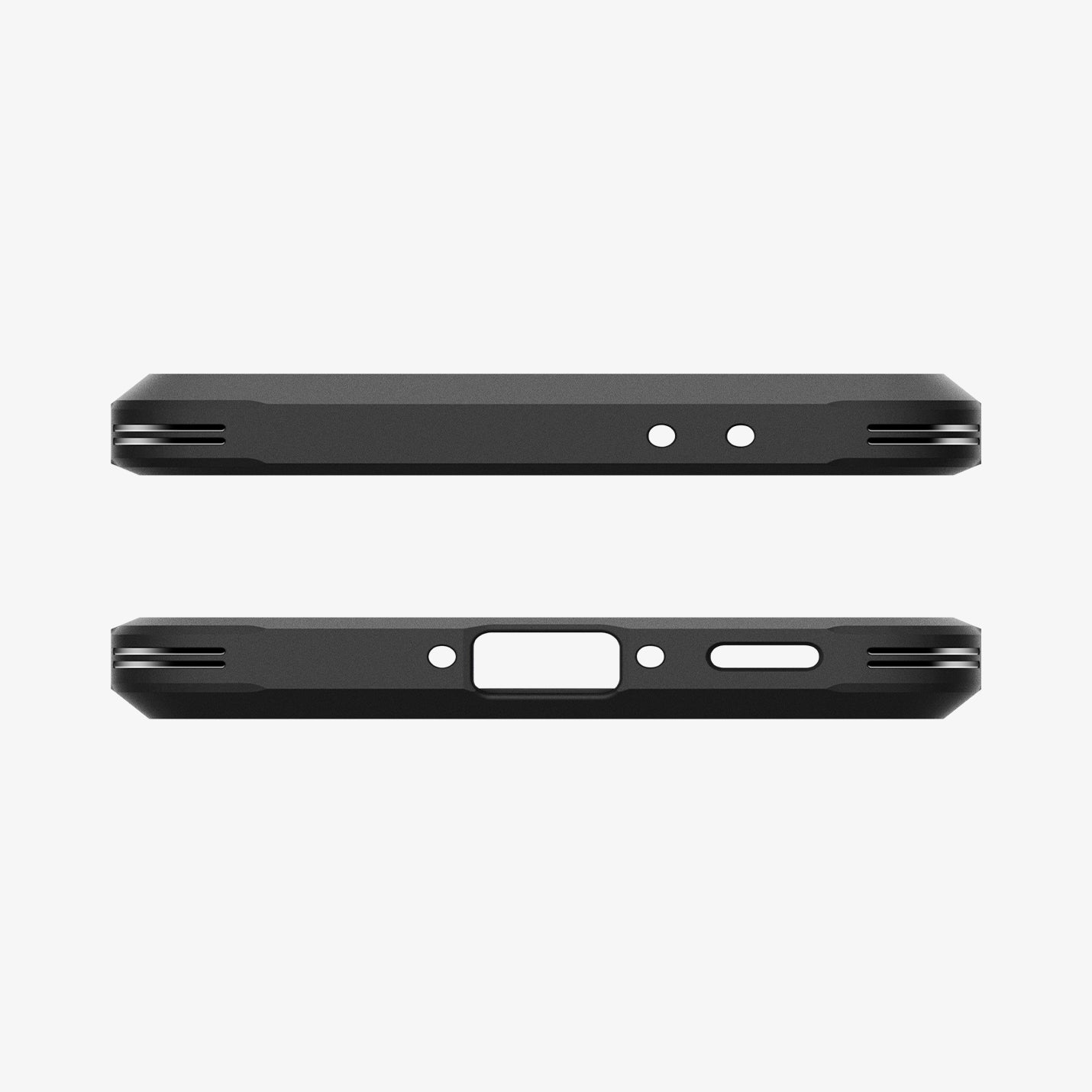 ACS09295 - Galaxy A56 5G Case Tough Armor in Metal Slate showing the top and bottom