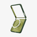 ACS11159 - Galaxy Z Flip 7 Nano Pop (MagFit) in Avo Green showing the back and inside with magsafe