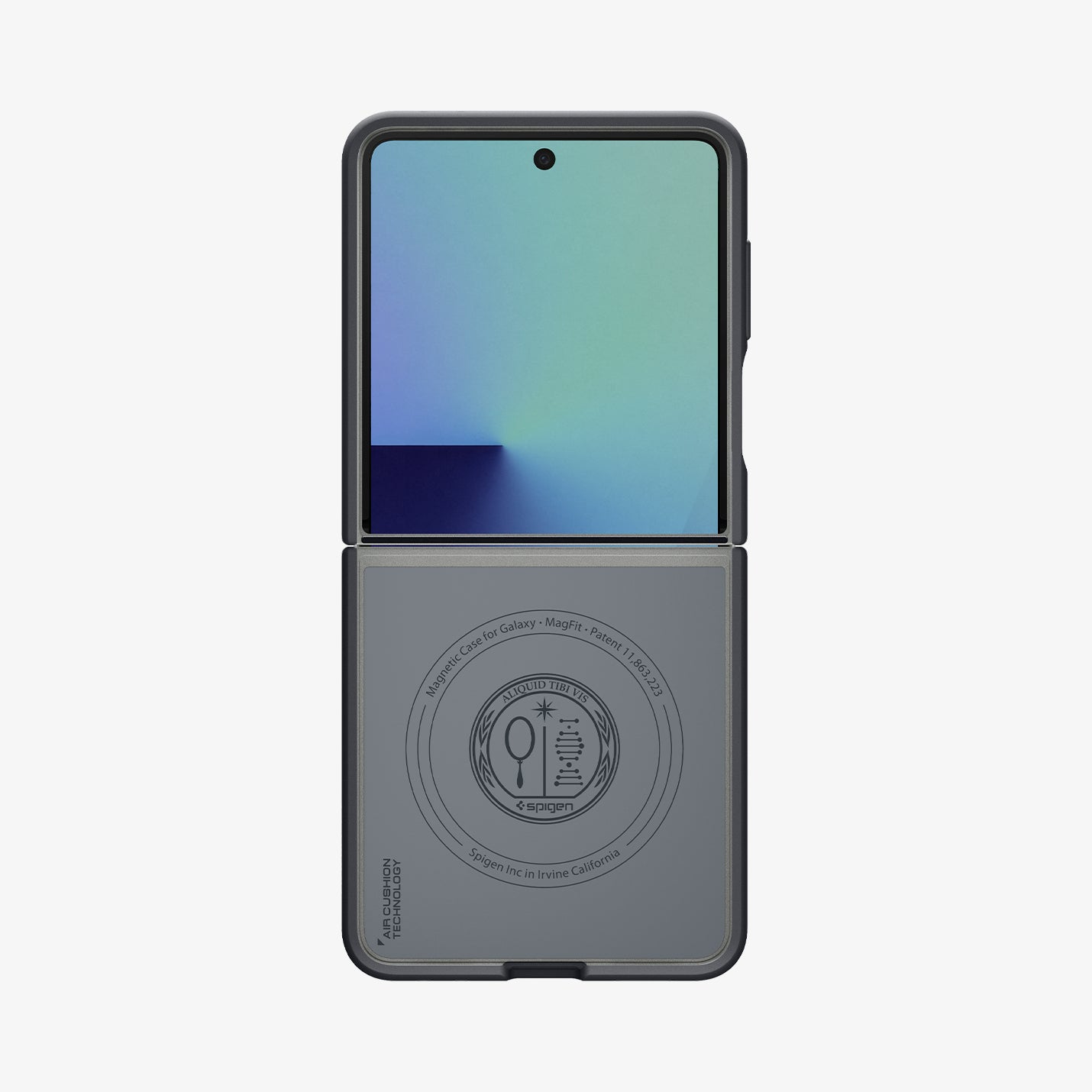 ACS11158 - Galaxy Z Flip 7 Nano Pop (MagFit) in Black Sesame showing the inside of case