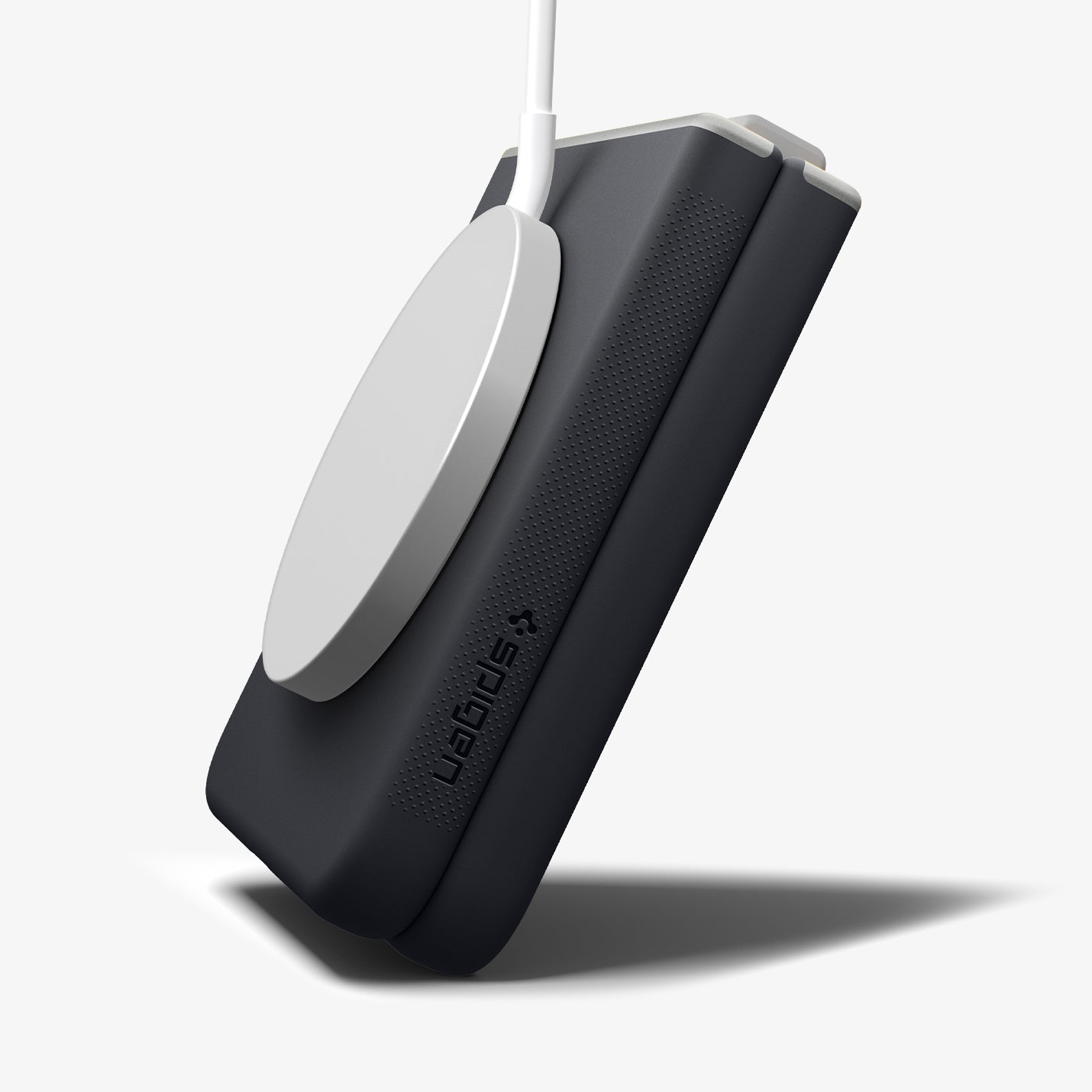 ACS11158 - Galaxy Z Flip 7 Nano Pop (MagFit) in Black Sesame showing the back and side with magsafe charger