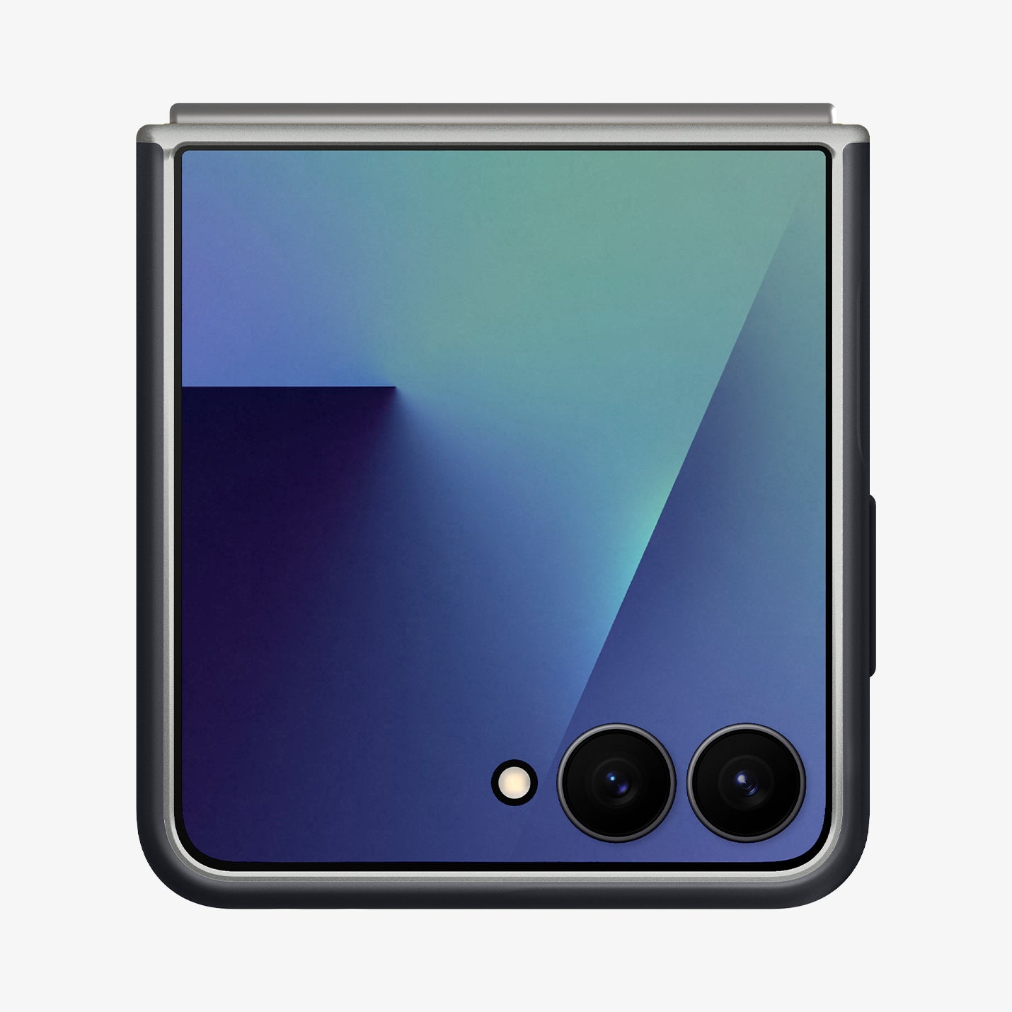 ACS11158 - Galaxy Z Flip 7 Nano Pop (MagFit) in Black Sesame showing the back screen with device folded