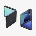 ACS11158 - Galaxy Z Flip 7 Nano Pop (MagFit) in Black Sesame showing the back, front and sides of multiple devices