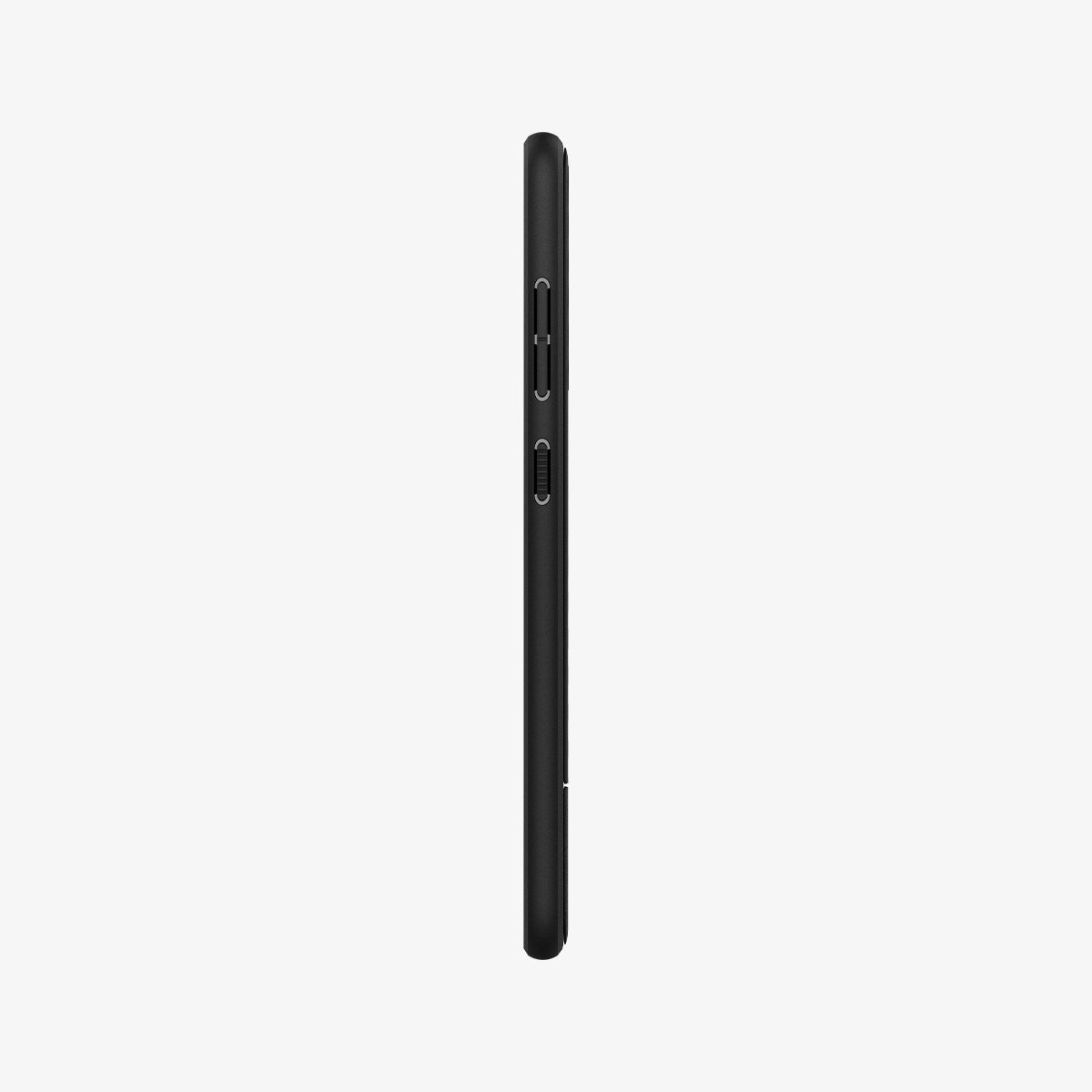 ACS03058 - Galaxy S21 FE Case Core Armor in Matte Black showing the side with side buttons