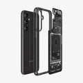 ACS06372 - Galaxy S23 FE Case Ultra Hybrid in zero one showing the multiple layers of case hovering away from the device