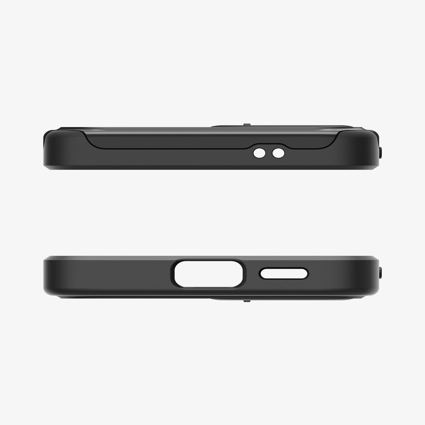 ACS07363 - Galaxy S24 Case Optik Armor in Black showing the top and bottom