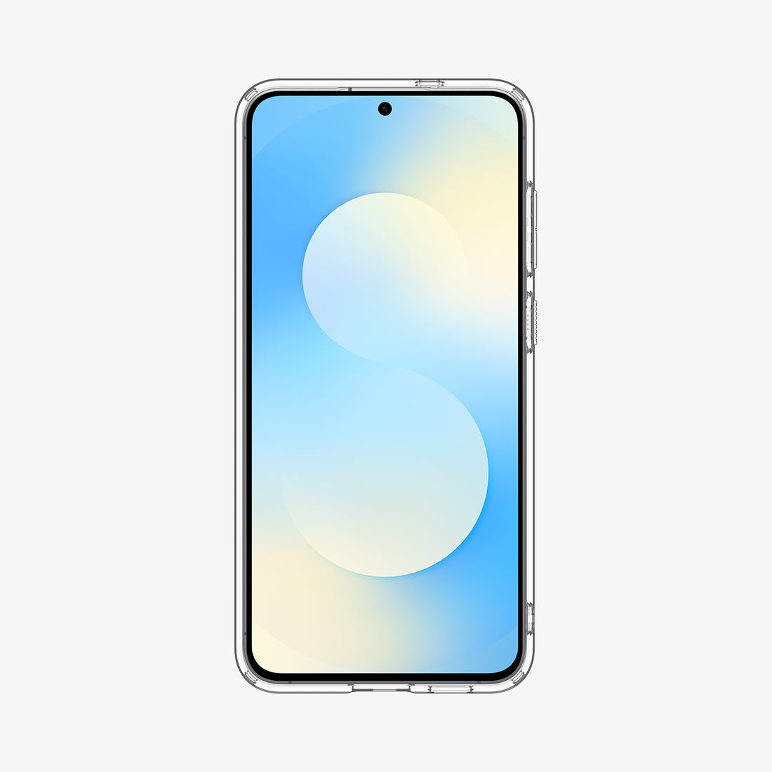 ACS10027 - Galaxy S25 FE Case Ultra Hybrid Metal Ring (MagFit) in crystal clear showing the back