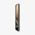 ACS09404 - Galaxy S25 Case Liquid Air in Marble Gray showing the partial front and side