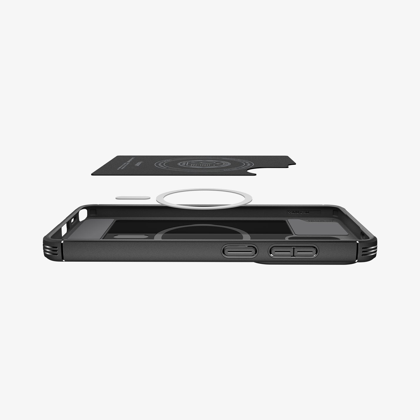 ACS10690 - Galaxy S26 Ultra Core Armor (Mag Fit) showing 3D view of case and phone, showing the impact foam technology in the case and magfit