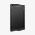 ACS10463 - Galaxy Tab A11+ Rugged Armor in Matte Black showing the back and partial side
