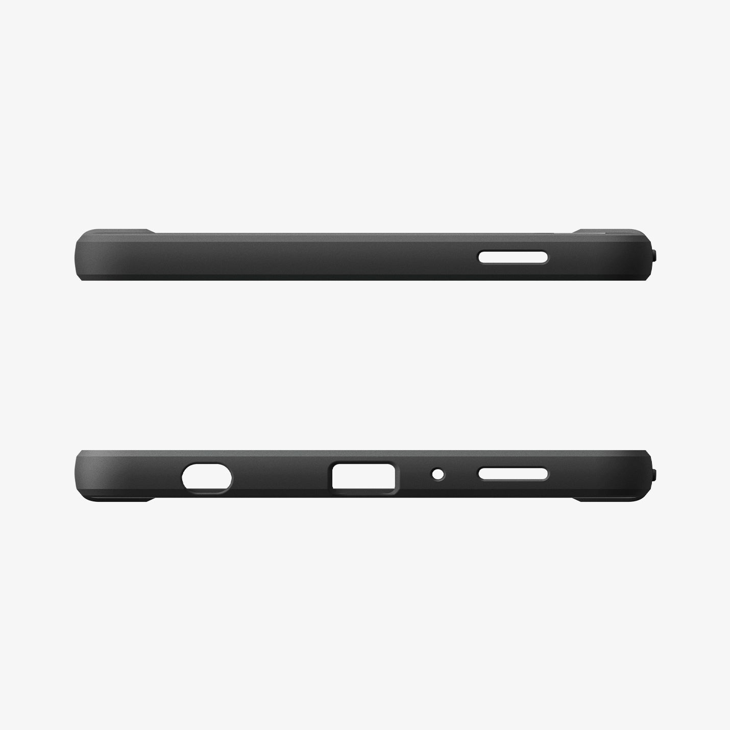 ACS10462 - Galaxy Tab A11 Rugged Armor in Matte Black showing the top and bottom with precise cutouts