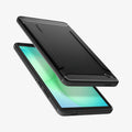 ACS10462 - Galaxy Tab A11 Rugged Armor in Matte Black showing front and back
