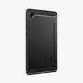 ACS10462 - Galaxy Tab A11 Rugged Armor in Matte Black showing the back and partial side